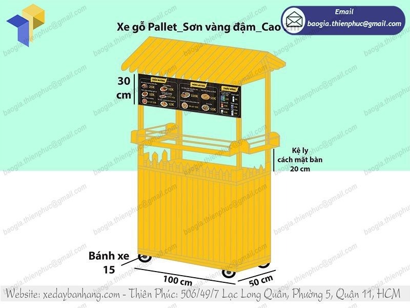 báo giá tủ bán xiên que bằng gỗ