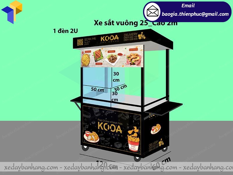 tủ sắt bán gà rán