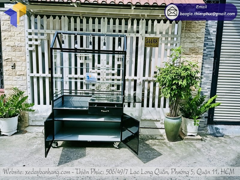 gia công tủ cá viên chiên đẹp