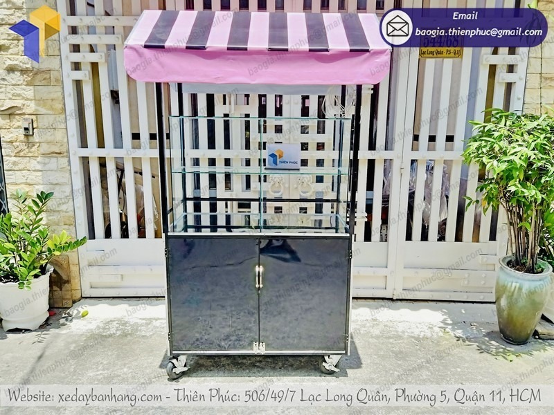 gia công xe sắt bán cá viên chiên