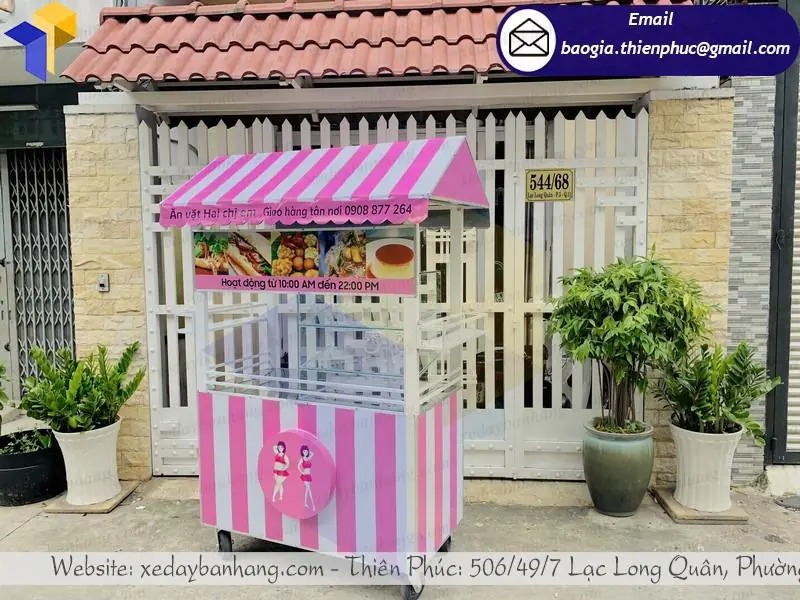 hình ảnh tủ bán xiên que trà sữa