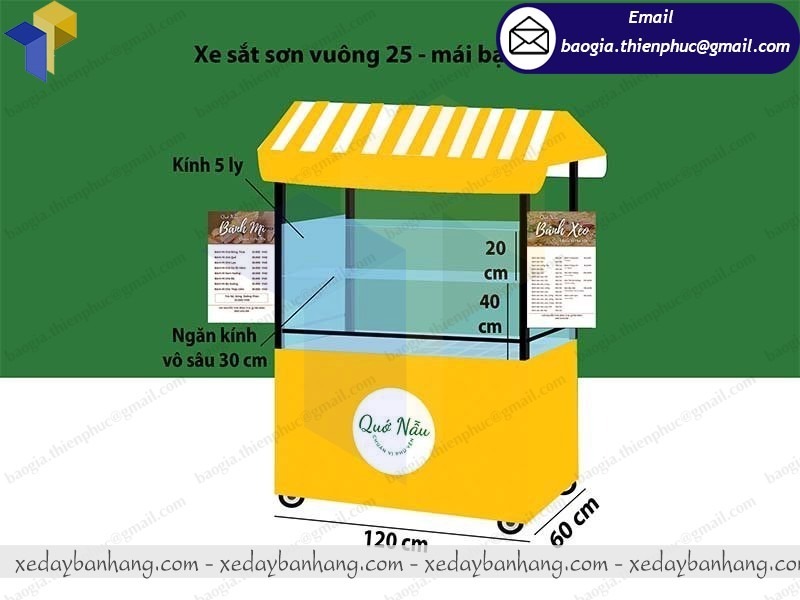 mẫu tủ bán cá viên chiên đẹp