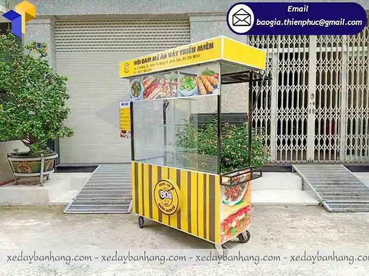 thiết kế xe bán xiên que tự chọn