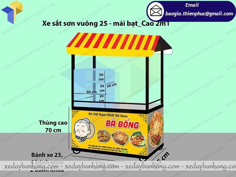 tủ bán đồ ăn vặt vỉa hè giá rẻ