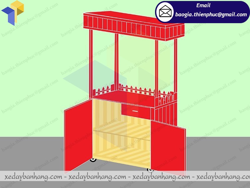 tủ xe bán cá viên chiên lưu động