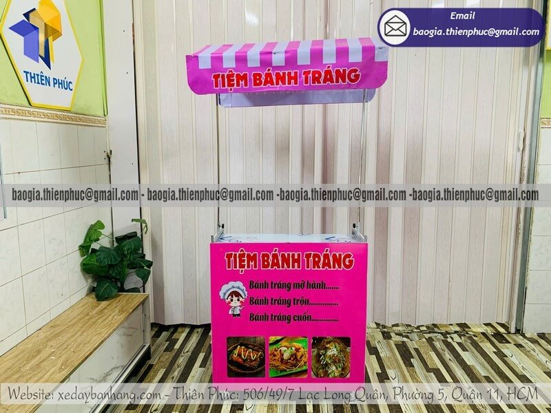 xe bán bánh tráng lưu động