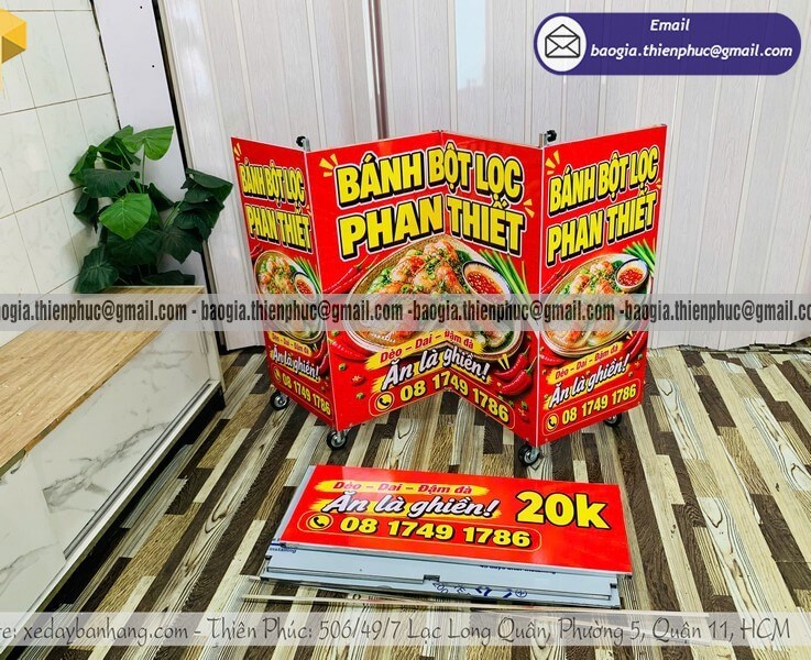 xe bán bánh bột lọc di động