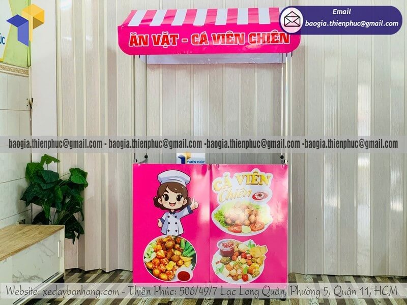 xe bán cá viên chiên