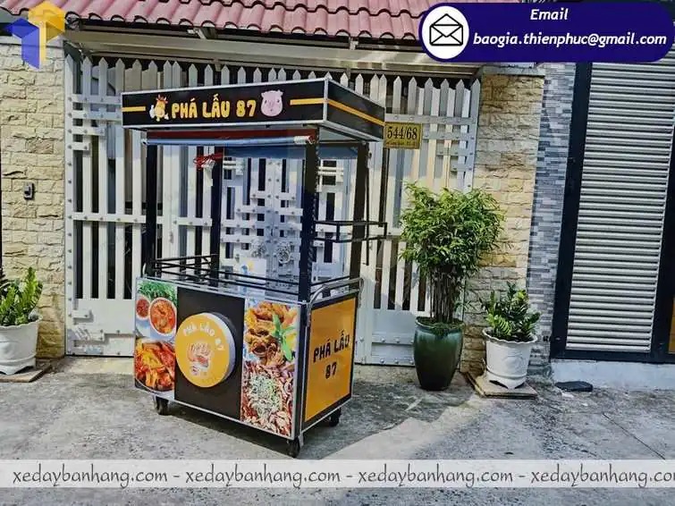 xe bánh mì phá lấu inox giá rẻ