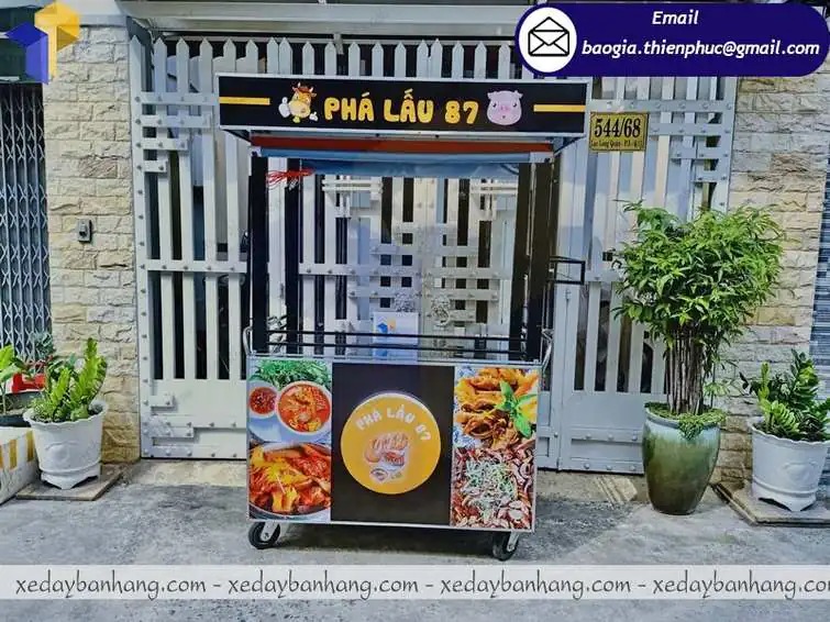 xe bánh mì phá lấu inox