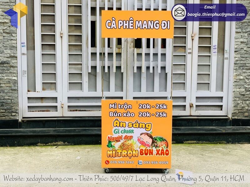 xe đẩy bán đồ ăn sáng