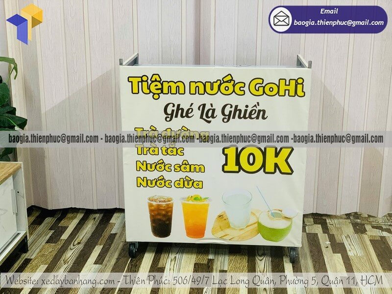 xe pha chế đồ uống vỉa hè